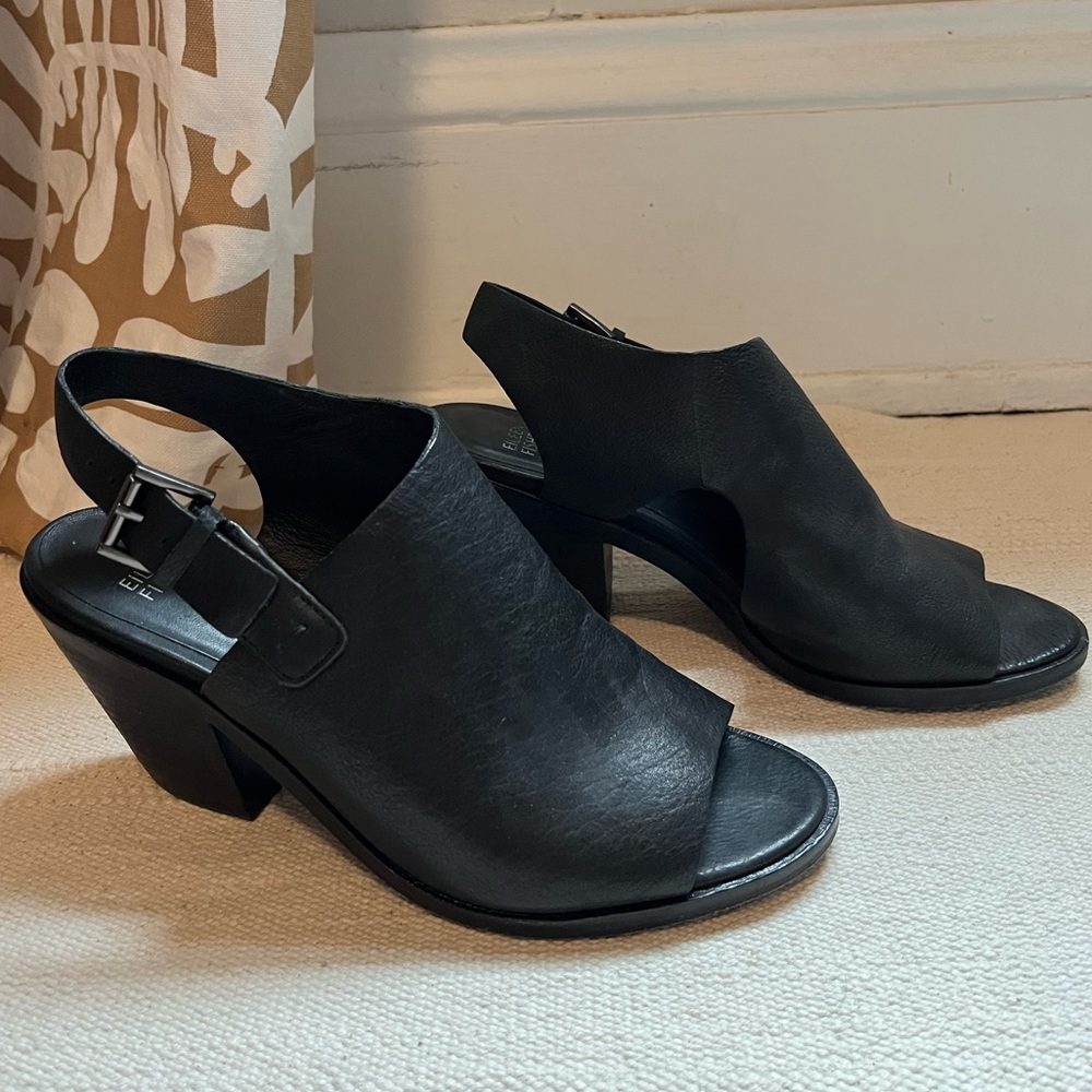 Eileen Fisher Black Slingback Clog / Mule Sandal